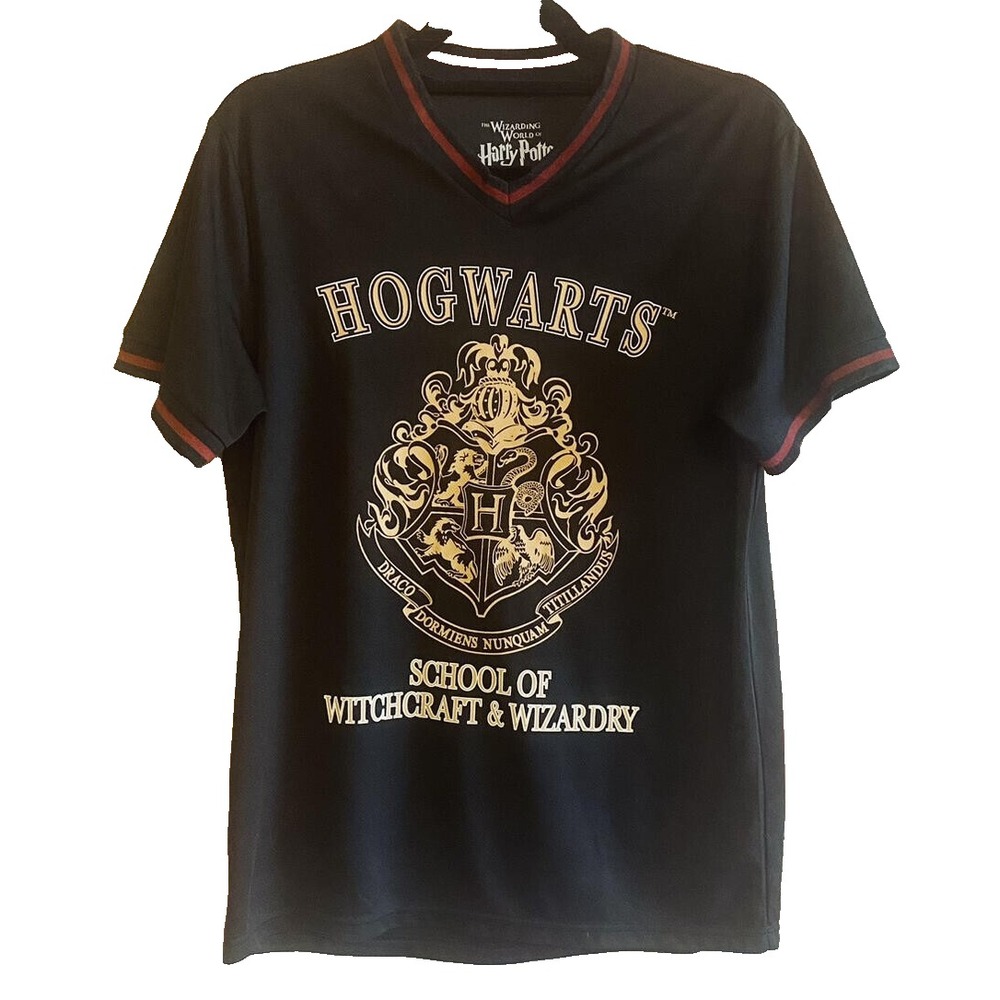 Wizarding World Harry Potter Universal Hogwarts School Jersey T Shirt Sz SM